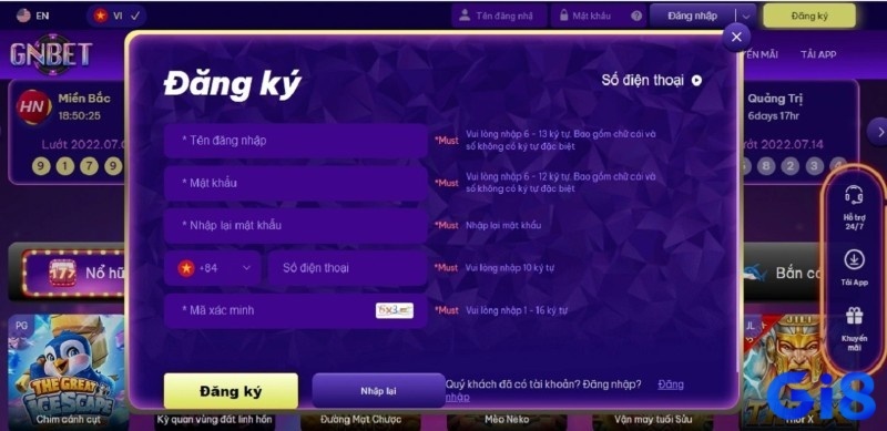 Đăng ký Gnbet trải nghiệm kho game hấp dẫn, đa dạng