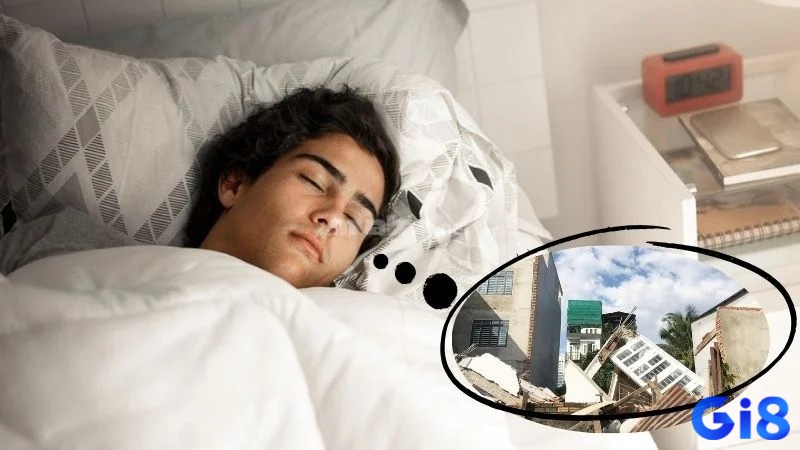 Hình ảnh ngôi nhà lớn bị sập, thể hiện cảm giác bất mãn với thành công và áp lực trong việc duy trì vị thế xã hội